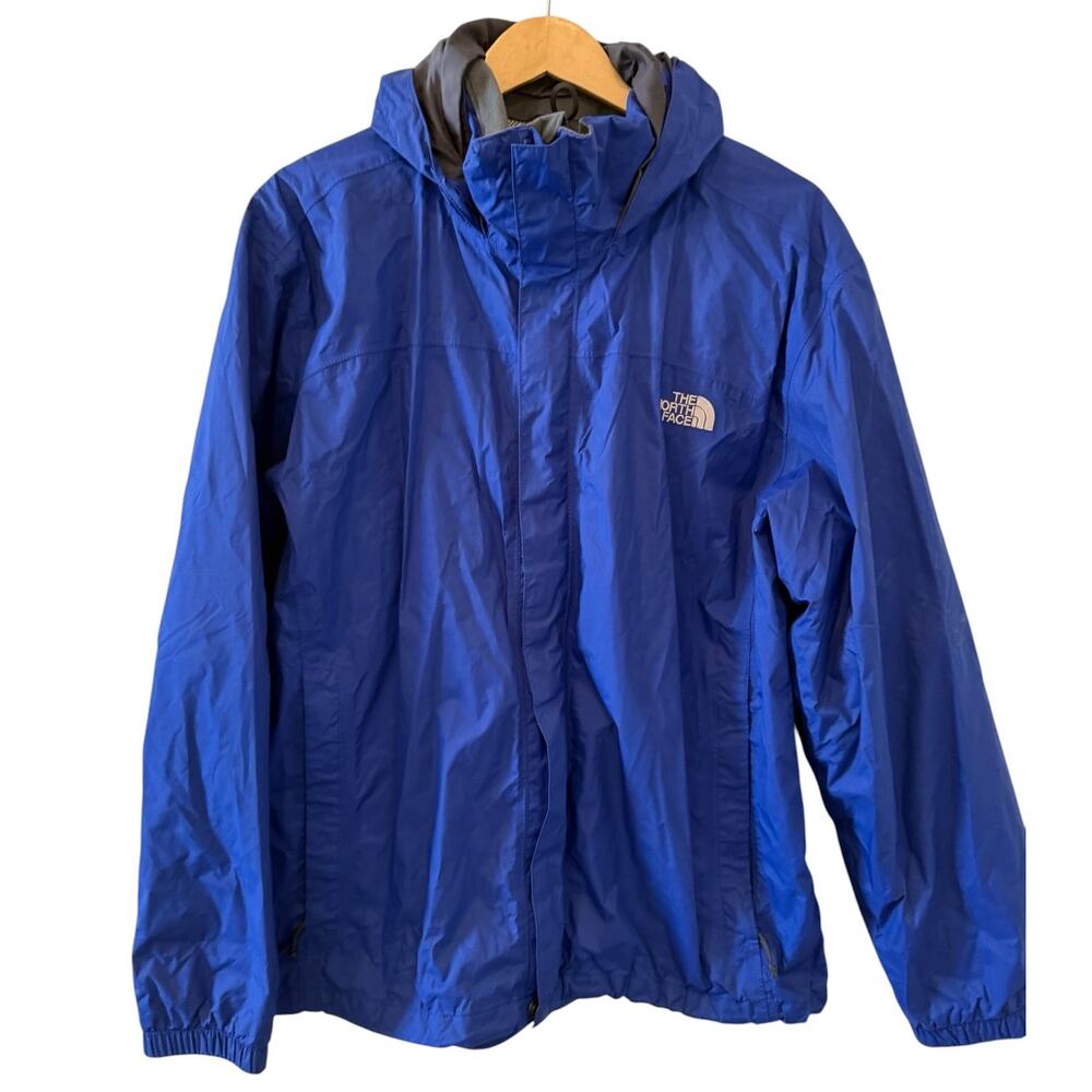 The North Face Hyvent Hooded Windbreaker Rain Jacket Blue L